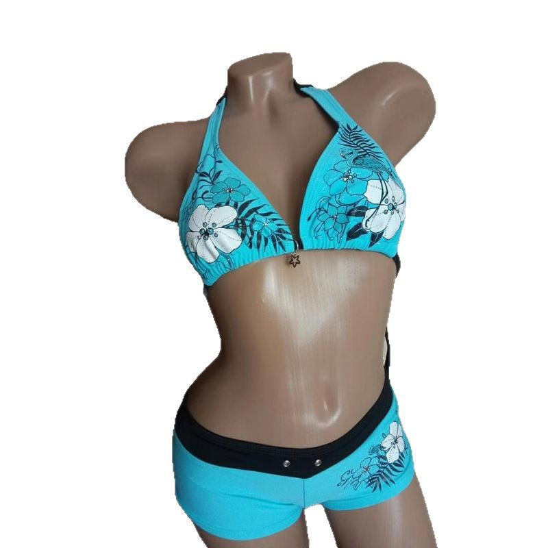 Damsk bikini-set med blommigt mönster och justerbara axelremmar Mirla-Eva Jonsson