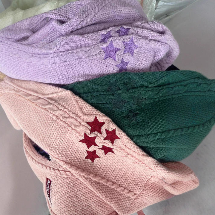 Damsk cardigan med detaljerad stjärn-design Eva Jonsson-Eva Jonsson