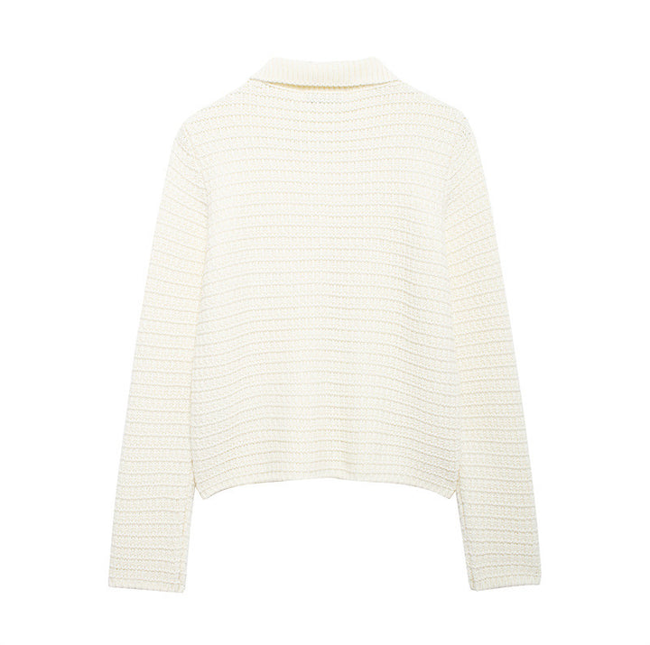 Damsk cardigan med fickor och knapplist Mirla-Eva Jonsson