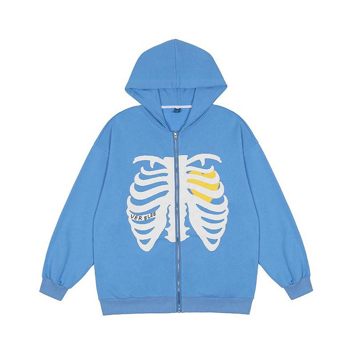 Damsk hoodie med iögonfallande skelettdesign Mirla-Eva Jonsson