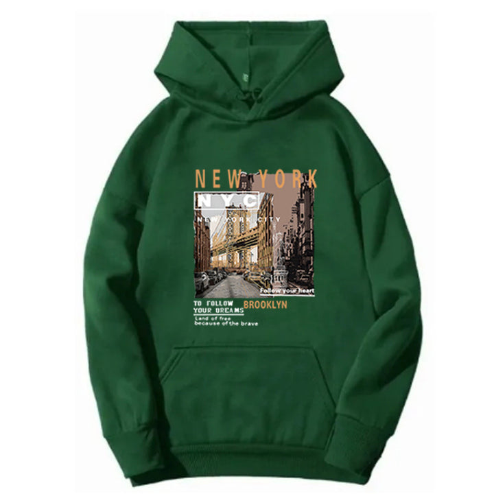 Damsk hoodie med stilfull New York tryck Mirla-Eva Jonsson