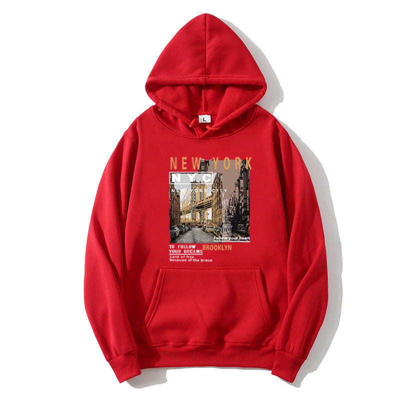 Damsk hoodie med stilfull New York tryck Mirla-Eva Jonsson