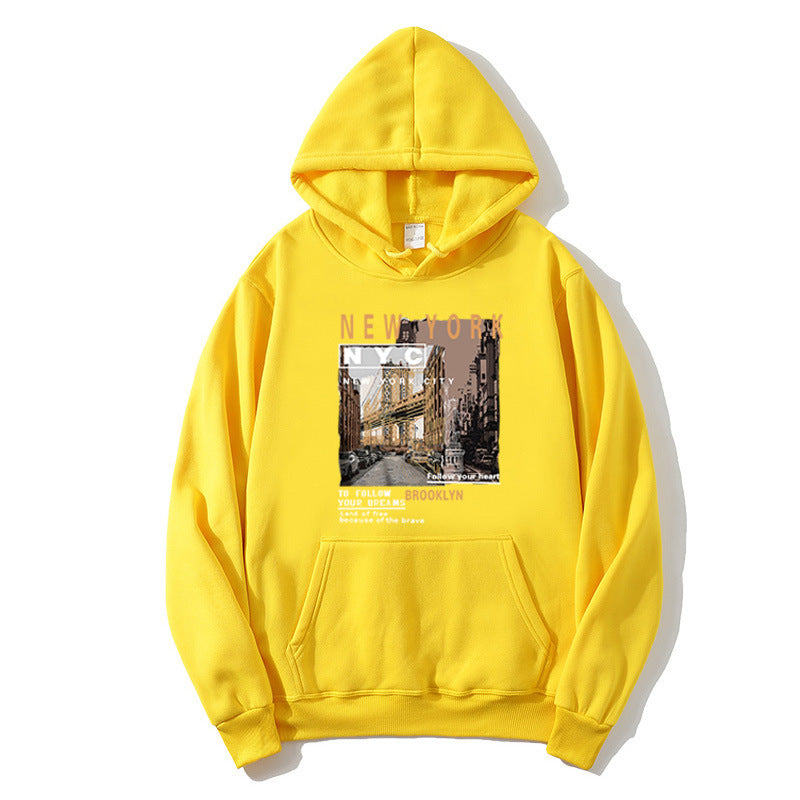 Damsk hoodie med stilfull New York tryck Mirla-Eva Jonsson
