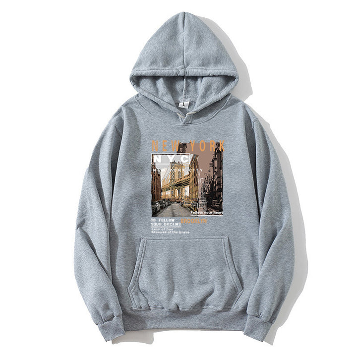 Damsk hoodie med stilfull New York tryck Mirla-Eva Jonsson