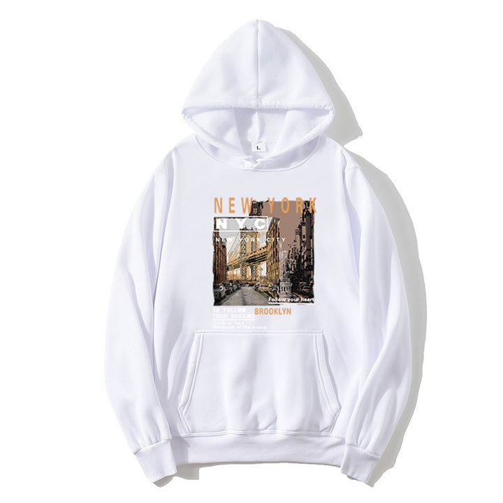 Damsk hoodie med stilfull New York tryck Mirla-Eva Jonsson