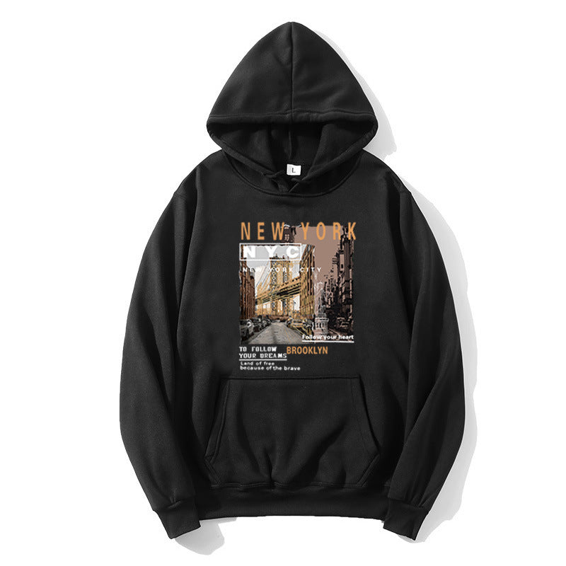 Damsk hoodie med stilfull New York tryck Mirla-Eva Jonsson