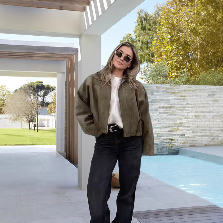 Damsk kort jacka i urban vintage-stil Mirla-Eva Jonsson