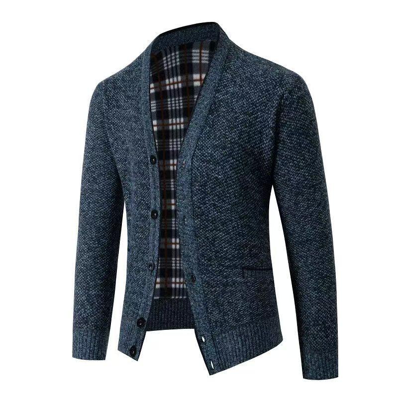 Damsk stickad jacka i modernt fiskbensmönster Eva Jonsson-Eva Jonsson