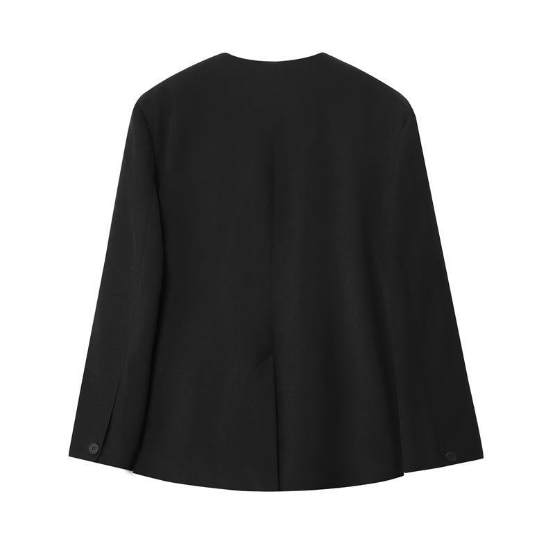 Damsk wrap blazer med elegant satinknut och moderna fickor Mirla-Eva Jonsson