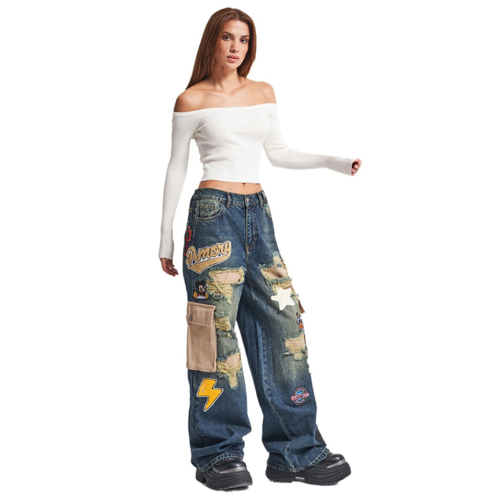 Damska Cargo-jeans i modern vintage-stil från Mirla-Eva Jonsson