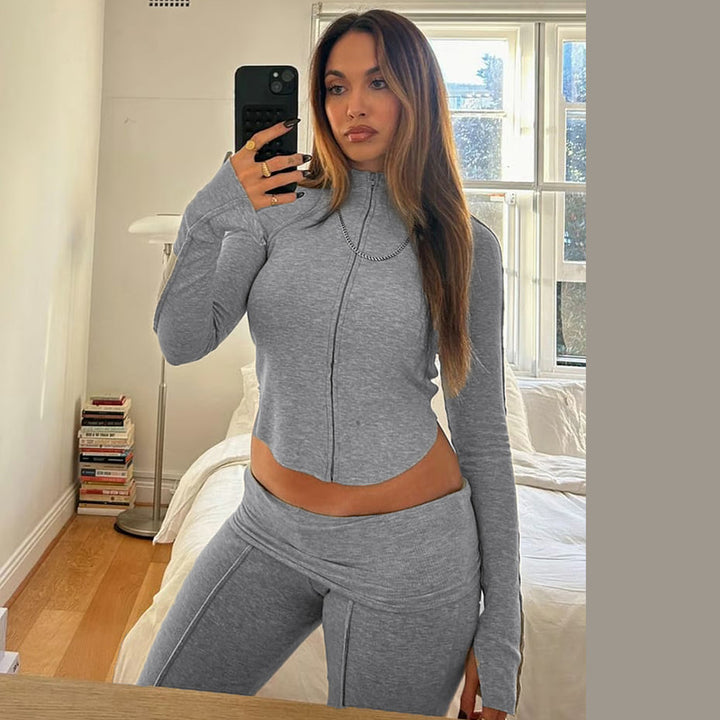 Damska Flared Yoga-byxor med hög midja och andningsbart material Mirla-Eva Jonsson