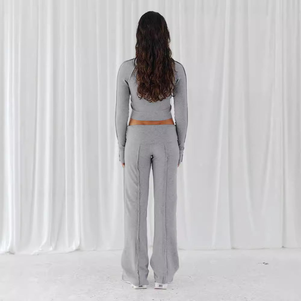 Damska Flared Yoga-byxor med hög midja och andningsbart material Mirla-Eva Jonsson