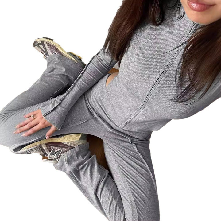 Damska Flared Yoga-byxor med hög midja och andningsbart material Mirla-Eva Jonsson