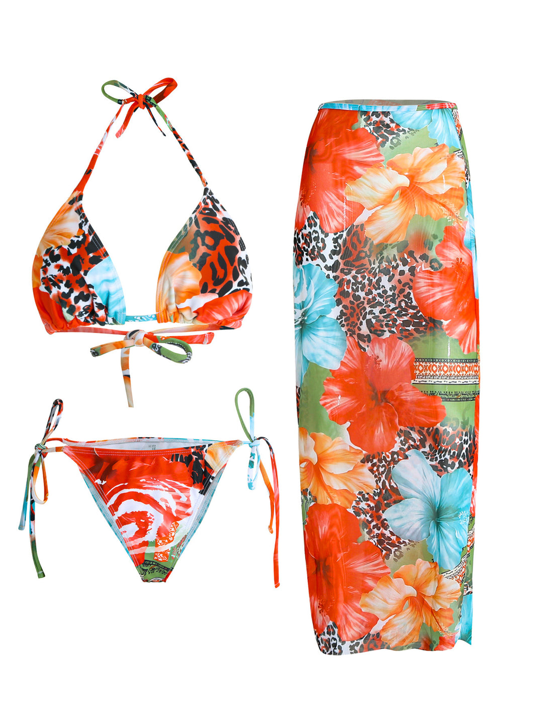 Damska Strand-Bikini-Set med avslappnad Maxi-Kjol Mirla-Eva Jonsson
