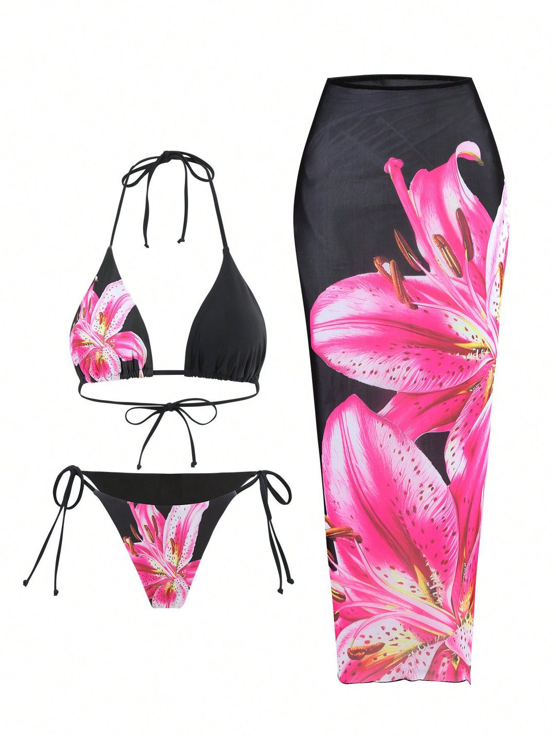 Damska Strand-Bikini-Set med avslappnad Maxi-Kjol Mirla-Eva Jonsson