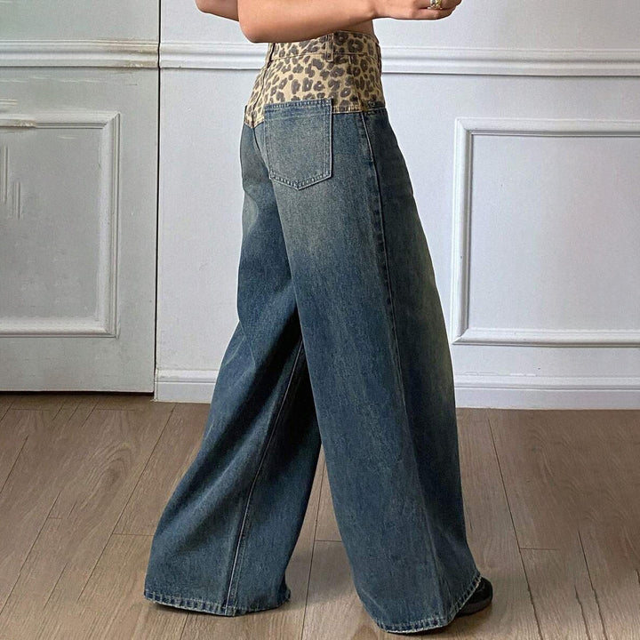 Damska Vida Jeans med djurtryck Midja Mirla-Eva Jonsson