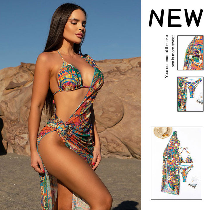 Damska bikini set med lekfull wrap kjol och moderiktig skärning Mirla-Eva Jonsson