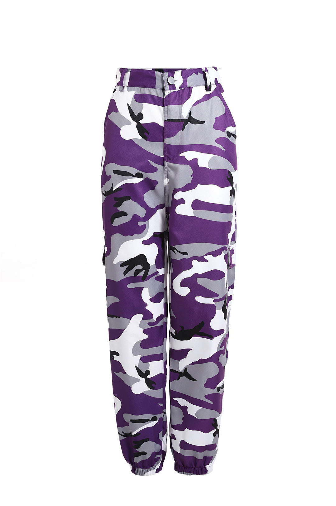 Damska cargo-byxor med elastisk midja och modernt camouflage-design Mirla-Eva Jonsson