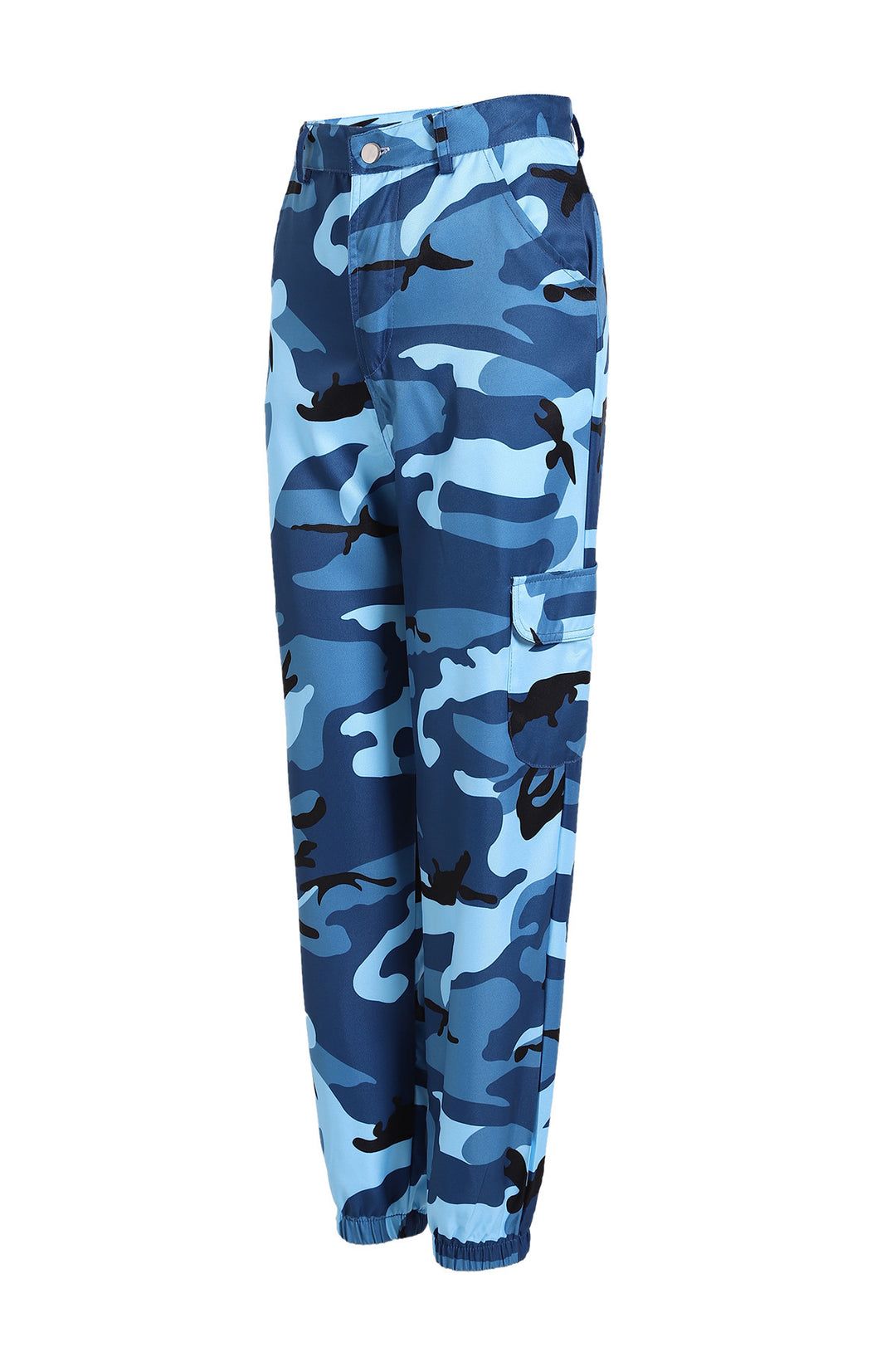Damska cargo-byxor med elastisk midja och modernt camouflage-design Mirla-Eva Jonsson