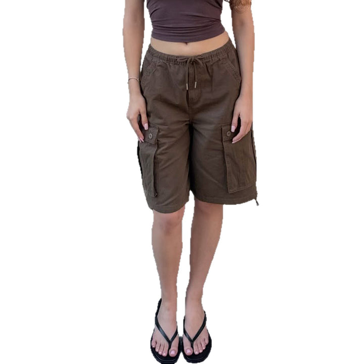 Damska cargo-shorts med elastisk midja och praktiska sidofickor Mirla-Eva Jonsson