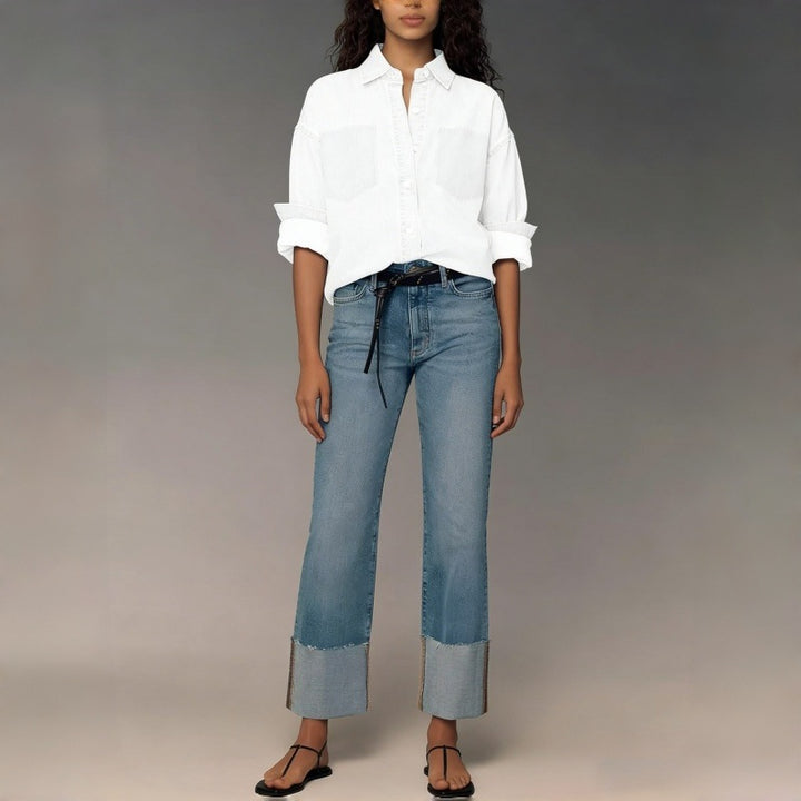 Damska designerjeans i modern boyfriend-stil med unika detaljer. Mirla-Eva Jonsson