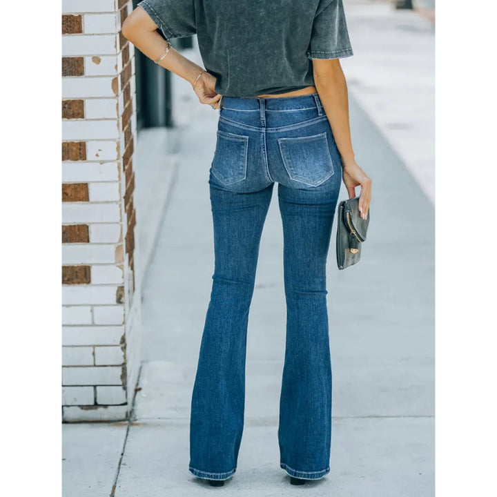 Damska flare jeans i vintage-stil med avslappnad destroyed-effekt Mirla-Eva Jonsson