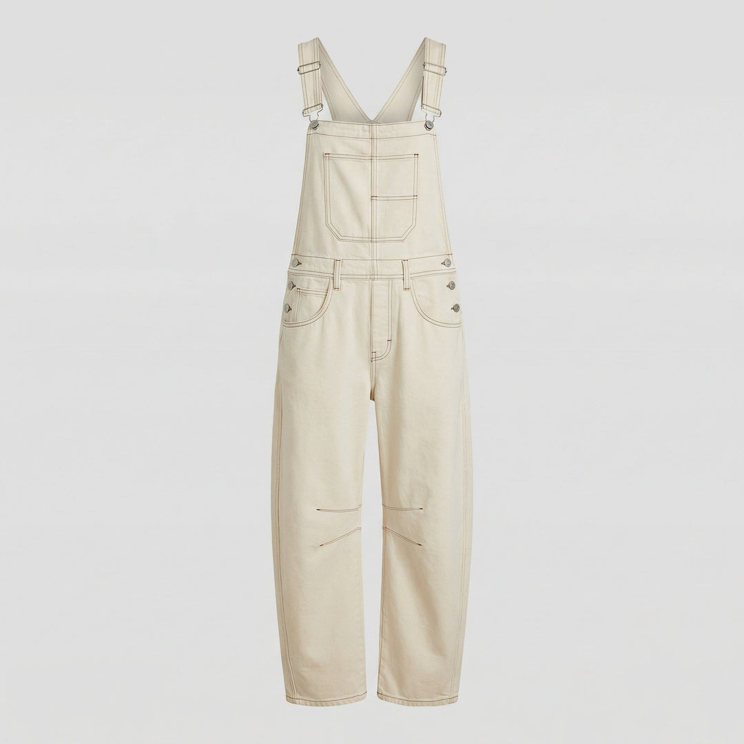 Damska jeans overall med justerbara axelremmar och fickor-Eva Jonsson