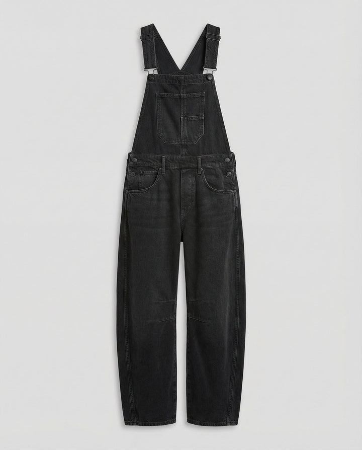 Damska jeans overall med justerbara axelremmar och fickor-Eva Jonsson
