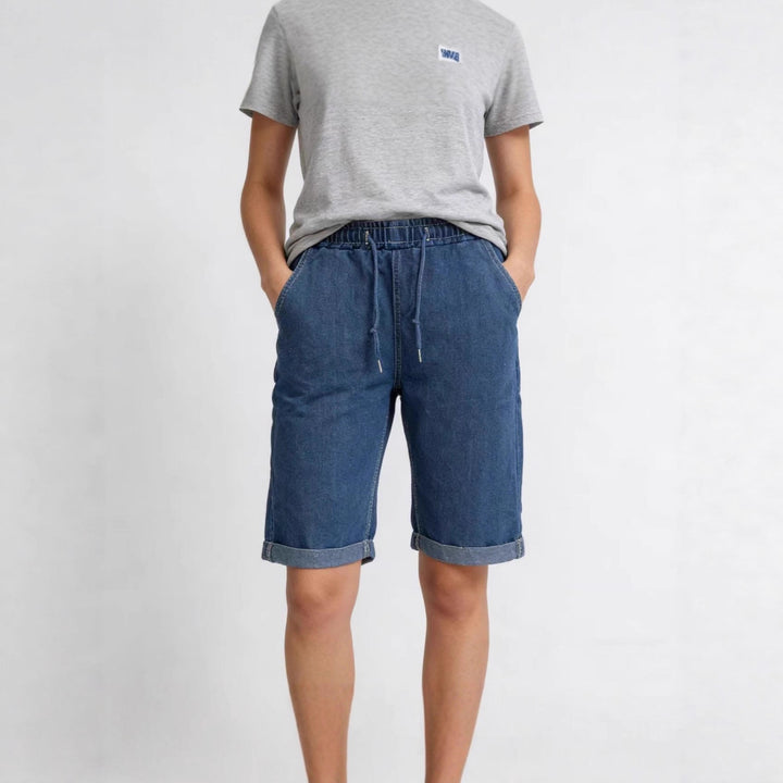 Damska jeansshorts med elastisk midja och praktiska fickor Mirla-Eva Jonsson