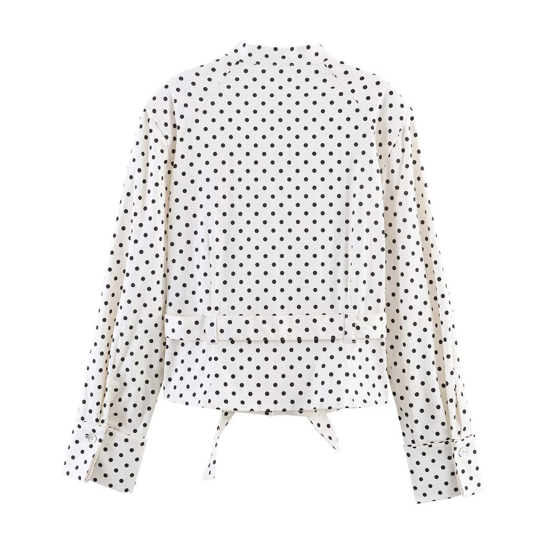 Damska leggings med modern punktdesign och elastisk midja Mirla-Eva Jonsson
