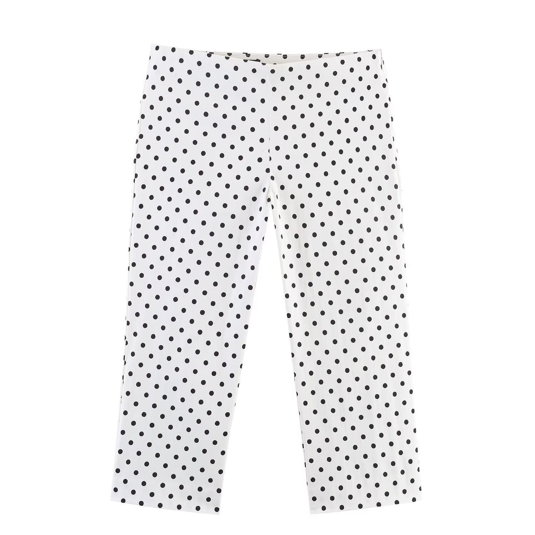 Damska leggings med modern punktdesign och elastisk midja Mirla-Eva Jonsson