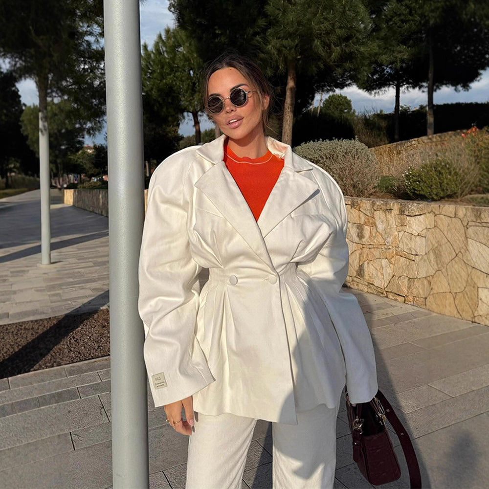 Damska mode oversized blazerjacka med utstickande snitt Mirla-Eva Jonsson