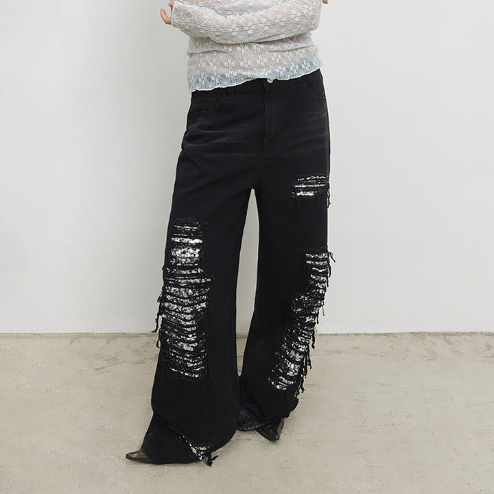 Damska modiga Baggy-jeans med trendiga Destroyed-detaljer Mirla-Eva Jonsson