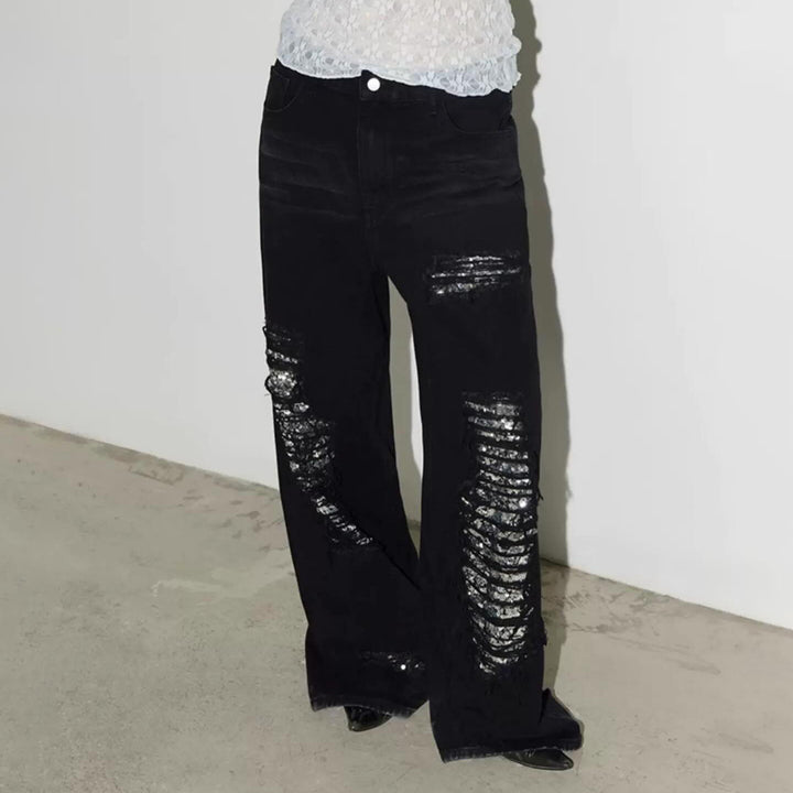 Damska modiga Baggy-jeans med trendiga Destroyed-detaljer Mirla-Eva Jonsson