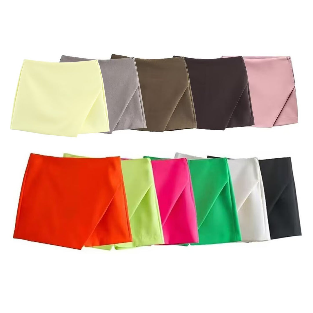 Damska modische Wickel-Shorts aus hochwertigem, elastischem Material Mirla-Eva Jonsson
