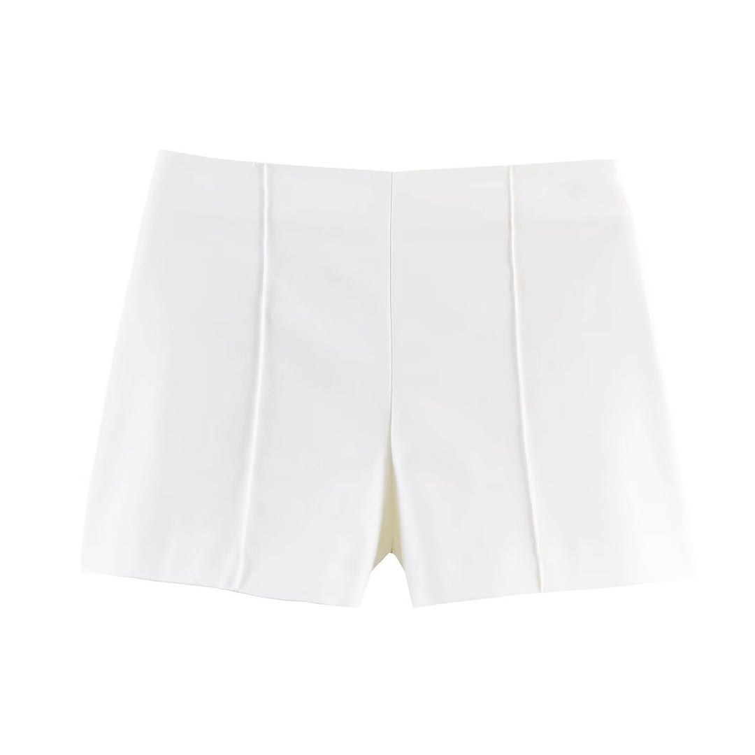 Damska shorts i elegant snitt med hög midja och dekorativa veck Mirla-Eva Jonsson