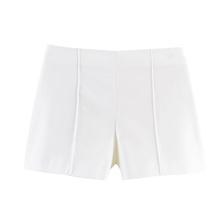 Damska shorts i elegant snitt med hög midja och dekorativa veck Mirla-Eva Jonsson