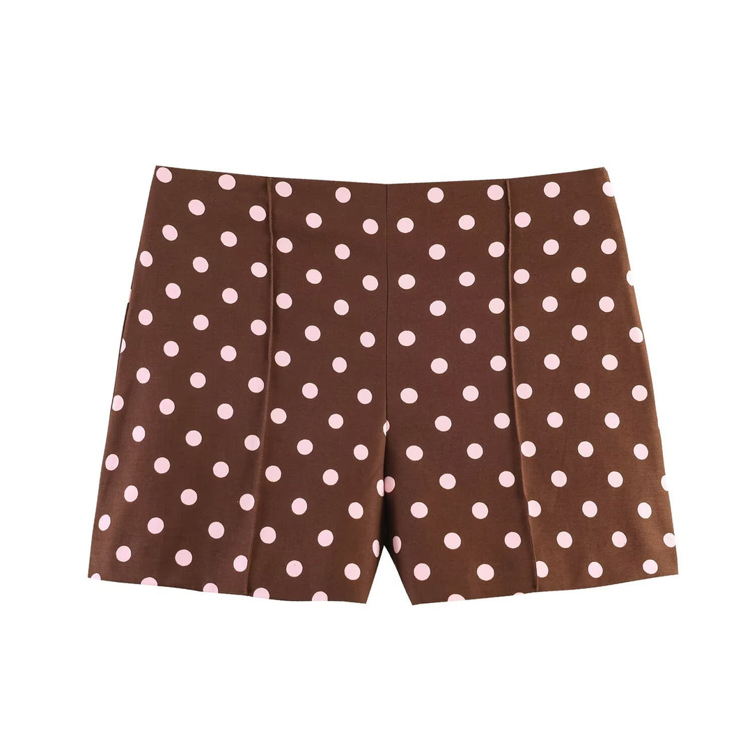 Damska shorts i elegant snitt med hög midja och dekorativa veck Mirla-Eva Jonsson