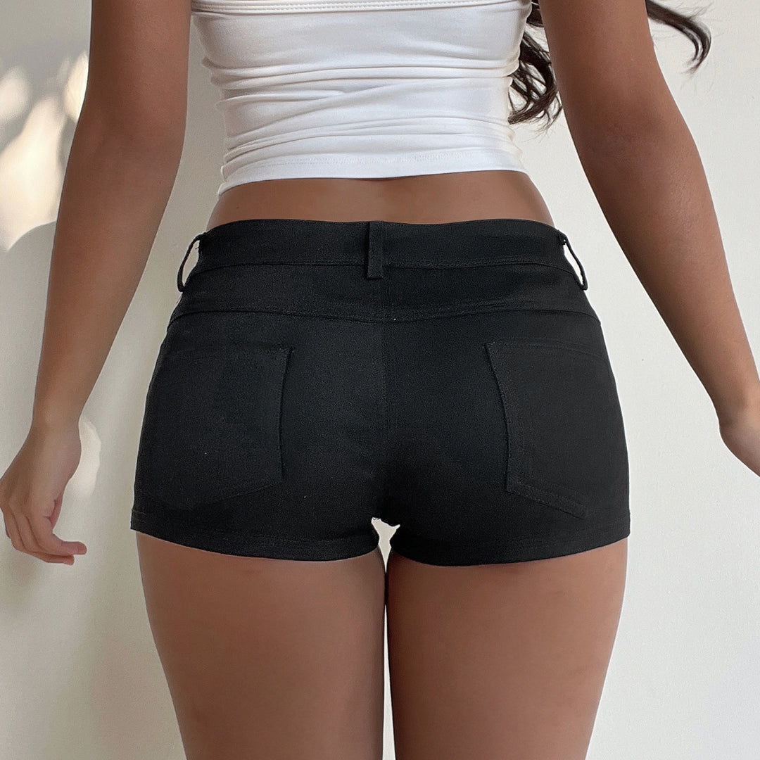 Damska trendiga shorts med hög midja och elastiskt material Mirla-Eva Jonsson