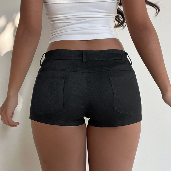 Damska trendiga shorts med hög midja och elastiskt material Mirla-Eva Jonsson