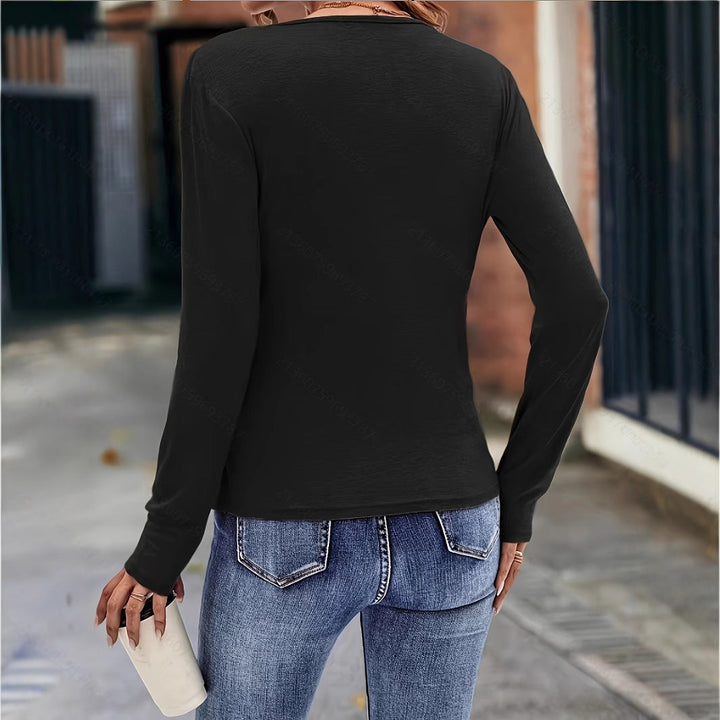Damskap Wrapshirt med Figurformande design och V-Urtavla Mirla-Eva Jonsson