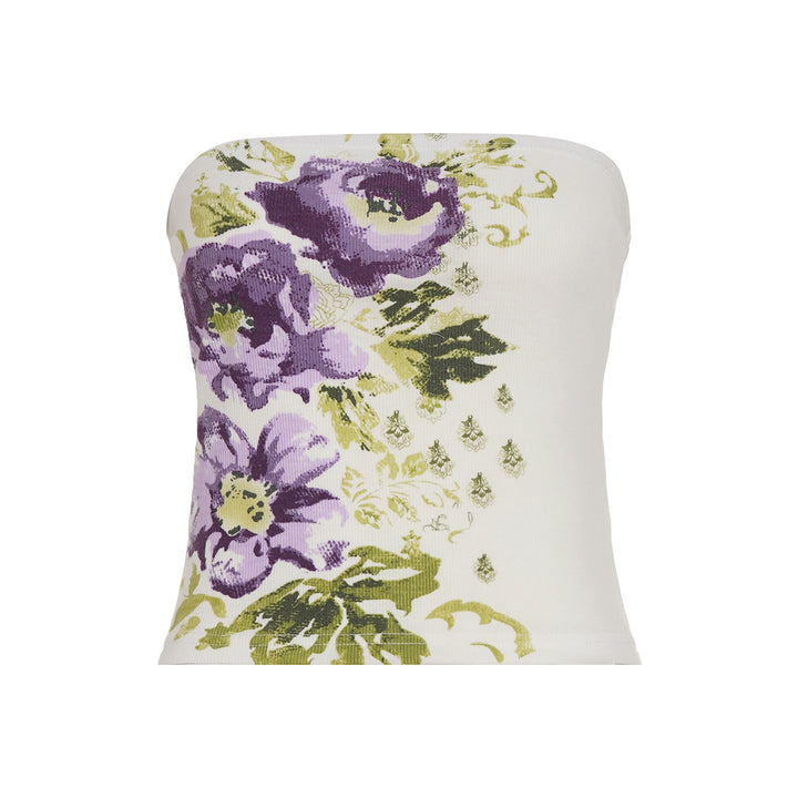Damske bandeau-top med blommigt mönster och elastisk midja Mirla-Eva Jonsson