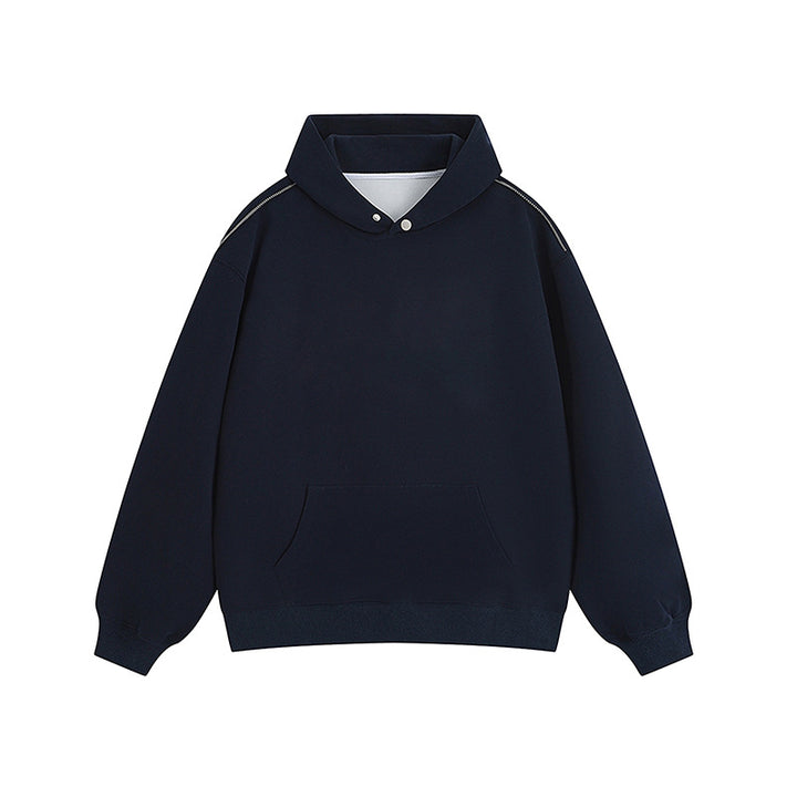 Damske hooded sweatshirt med praktiska tryckknappar och känguruficka Eva Jonsson-Eva Jonsson