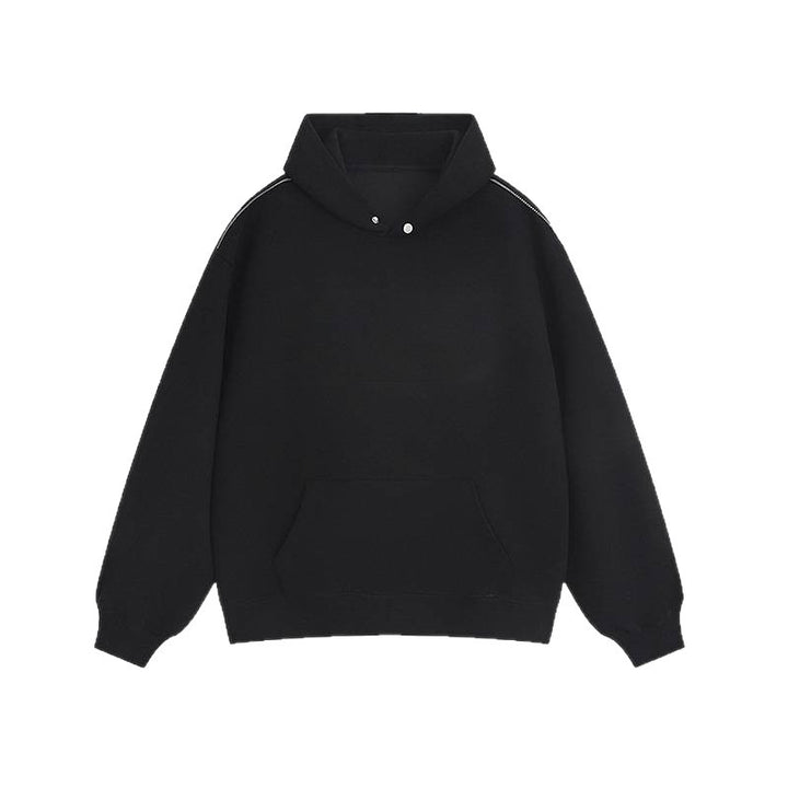 Damske hooded sweatshirt med praktiska tryckknappar och känguruficka Eva Jonsson-Eva Jonsson