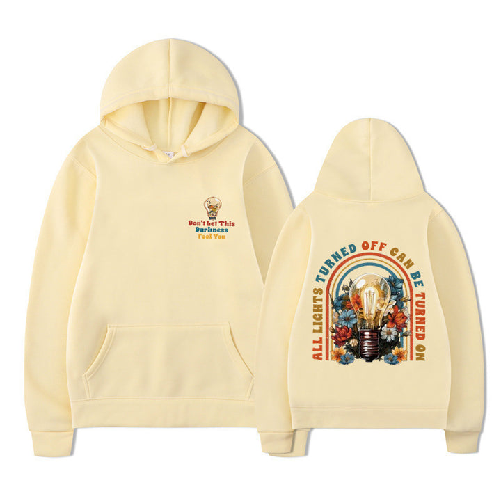 Damske hoodie med farverigt design og afslappet pasform Mirla-Eva Jonsson