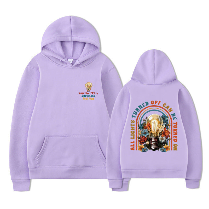 Damske hoodie med farverigt design og afslappet pasform Mirla-Eva Jonsson