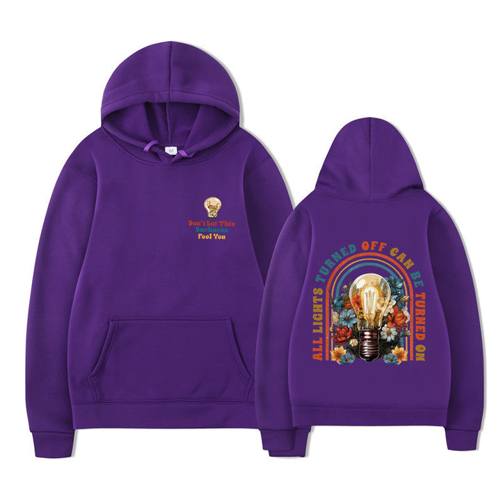Damske hoodie med farverigt design og afslappet pasform Mirla-Eva Jonsson