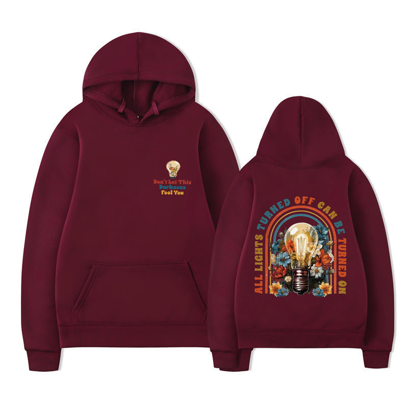 Damske hoodie med farverigt design og afslappet pasform Mirla-Eva Jonsson