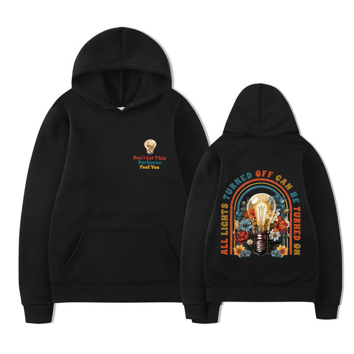 Damske hoodie med farverigt design og afslappet pasform Mirla-Eva Jonsson
