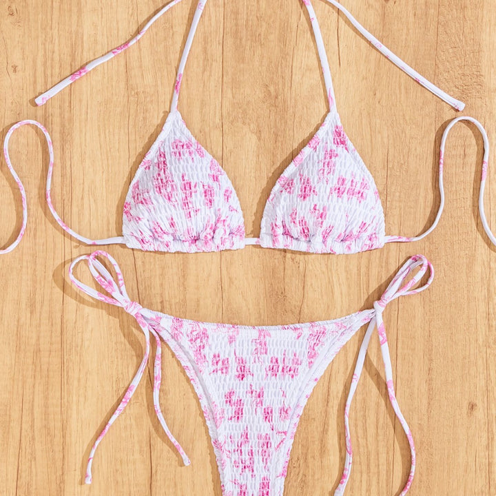 Damski triangel-bikini med lekfullt leo-design och justerbara band Mirla-Eva Jonsson